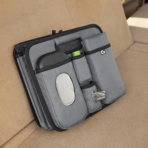 Munchkin Out-n-About Trunk Organizer for SUVs and Cars with Portable Changing Pad and Wet Baby Wipes for Diaper Changes On-the-Go, Collapsible, Grey thumbnail 6