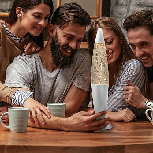 Jambo 16-Inch Silver Star Glitter Lamp I Beautiful Liquid Lamp I Entertaining for Adults and Kids I Perfect Holiday Gift thumbnail 6