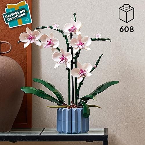 LEGO Botanicals Orchidee - Künstliche Pflanzen Set mit weißen und rosa Blumen - Modellbausatz für Erwachsene - Home und Zimmer-Deko - Botanik Kollektion - Geschenke für Frauen und Männer 10311 thumbnail 2