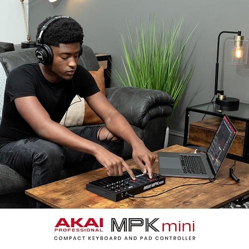 Akai Professional MPK Mini MK3-25 Keys USB MIDI Keyboard Controller with 8 Backlit Drum Pads, 8 Buttons, Music Production Software and Native Instruments Sound Package (NKS Integration), Black thumbnail 13