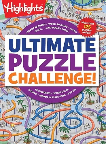 Ultimate Puzzle Challenge!: 125+ Brain Games for Kids, Mazes, Brain Teasers, Word Searches, Crossword Puzzles, Sudoku, Logic Puzzles and More, Kids Activity Book (Highlights Jumbo Books & Pads) - Image 1