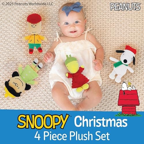 Kids Preferred Peanuts 4 Piece Plush Set - Charlie Brown, Snoopy, Woodstock, and Lucy - Soft Stuffed Animal Toys for Baby and Toddler Boys & Girls thumbnail 3