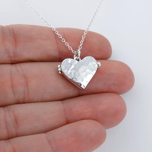 FashionJunkie4Life Sterling Silver Locket Necklaces for Women, 18" Cable Chain thumbnail 3