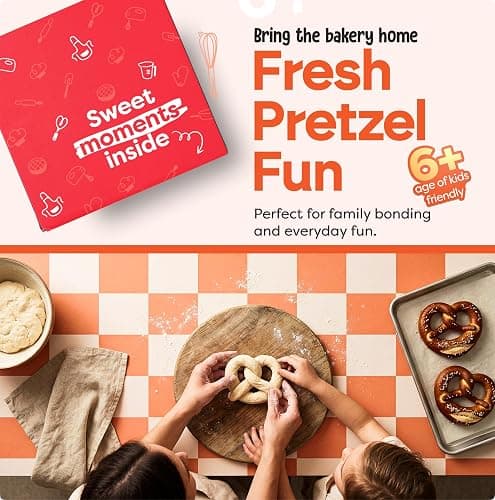 Pretzel Making Kit - Real Cooking Set for Kids Ages 5-12+ with Recipe and Ingredients - Kids Baking Set for Girls & Boys - Great Gift for Family Bonding thumbnail 2