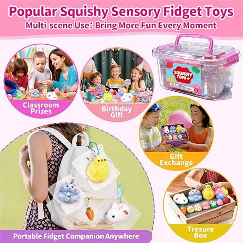 12Pack Taba Squishy Toys Kit -Squishy Fun Box- Squishy Fidget Squeeze Toys | taba Squishy Party Favors for Kids 8-12,cute Squishies Stress Relief Toys for Girls 6-8-10-12 Year Old Girls Birthday Gifts thumbnail 6