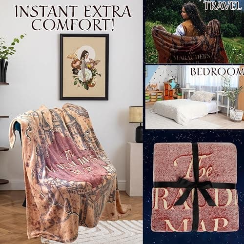 Harry Potter Glow in The Dark Blanket 51x59” for Kids Teens Adults, Soft Fleece Throw Blanket for Sofa, Bed, Cozy Warm Lightweight Gifts for Kids thumbnail 4