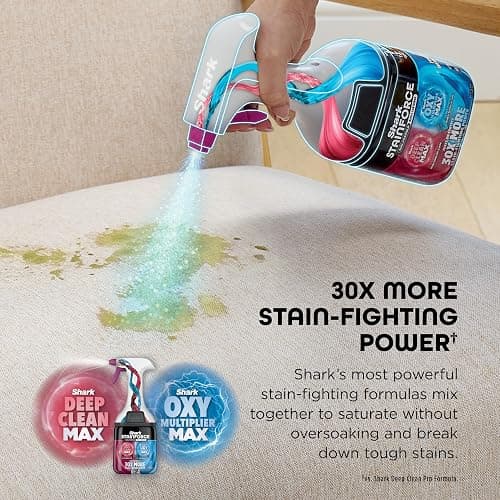 Shark StainForce Cordless Portable Spot, Stain, & Odor Remover System for Carpets, Area Rugs, Upholstery, Stairs, with Storage Caddy, Accessories, and Full-Size Cleaning Solution, HX101 (New) thumbnail 8