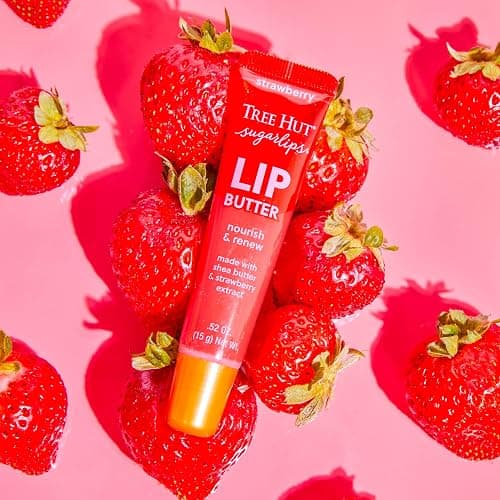 Tree Hut Strawberry Sugarlips Lip Butter, Hydrating Lip Care for Soft, Smooth & Nourished Lips, Holiday Gift & Stocking Stuffer, 0.52 fl oz thumbnail 2