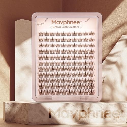 Brown Eyelash Clusters Spiky Lash Clusters Anime Lash Extensions Manga Individual Lashes Natural Cluster Lashes Wispy Cluster Eyelash Extensions Dark Brown C-Curly 10-16MM Lash Clean Girl Aesthetic thumbnail 7