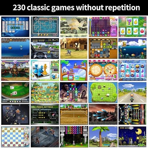 16 Bit Handheld Game for Kids Built-in 230 HD Classic Retro Video Games USB Rechargeable 3.0 Inch Childrens Travel Electronics Toys Portable Gaming Player System Gift for Boys Girls Ages 4-8-12 thumbnail 7
