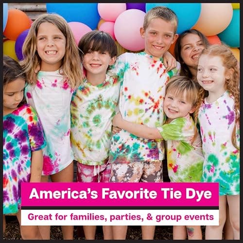Tulip One-Step Tie Dye Kit, Large Group Activity, Gift, 14 Vibrant Colors, Permanent Fabric Dye, Easy Clean-up, 18 Prefilled Full-Size Bottles and Tools thumbnail 3