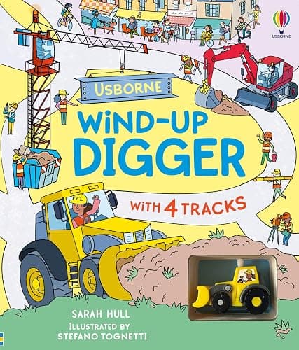 Wind-up Digger: A Toy and Book Gift Featuring a Hands-On Exploration Of Diggers And Construction Sites - Image 1