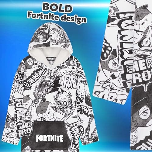 Fortnite Blanket Hoodie for Boys Teens Oversized Fleece Pullover Hooded Sweatshirt Wearable Blanket Gamer Gifts for Boys thumbnail 2