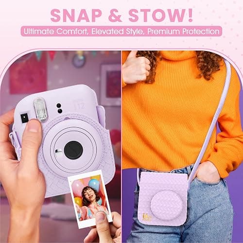 Fujifilm Instax Mini 12 Instant Camera Lilac Purple + Minimate Custom Designed Case + Fuji Instax Film 10 Sheets & Photo Album thumbnail 4