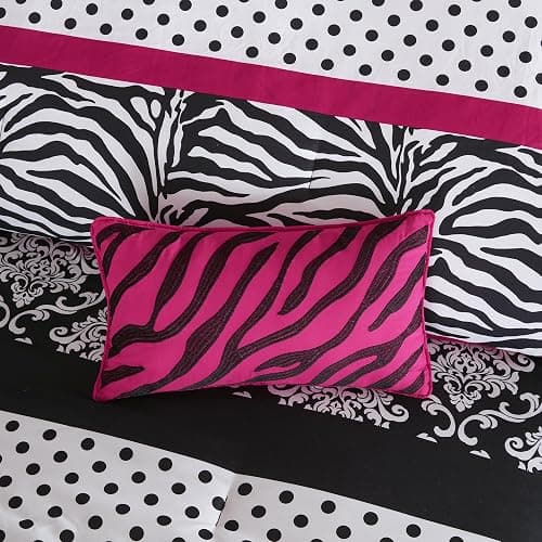 Intelligent Design Modern All Season Polka Dot Print, Vibrant Color Cozy Bedding Layer, Matching Sham, Decorative Pillow Comforter Set Fun Bedroom Décor, Twin/Twin XL, Pink thumbnail 8