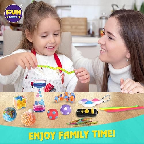 Gift Fidget Box Toys Pack for Kids 3-12, FunKidz Sensory Toys for Boys Girls Age 7-12 Autistic Children in Mystery Storage Portable Box thumbnail 2