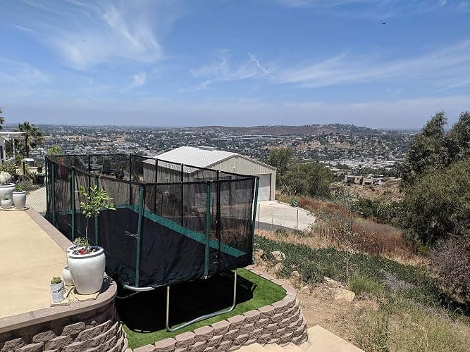 Happy Trampoline Pro Rectangle Trampoline - Heavy Duty 750lbs Jumping Capacity With Net Enclosure - Large Commercial Grade Rectangular Outdoor for Backyard Gymnastics thumbnail 7