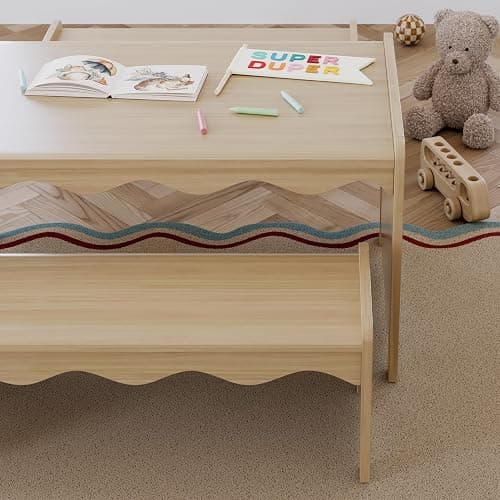 Storkcraft Casablanca Montessori Indoor Kids Table & Bench Set (Driftwood) – GREENGUARD Gold Certified, Premium Kids Activity Table and Bench Set, Toddler Furniture, Durable & Easy-to-Clean Surface thumbnail 2