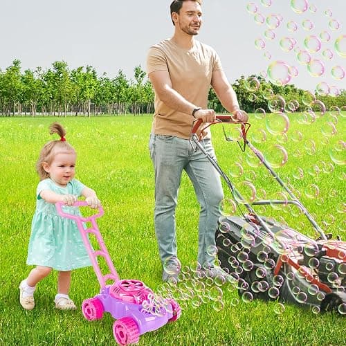 ArtCreativity Bubble Lawn Mower for Toddlers, Kids Bubble Machine for 2-Year-Old Girl Gifts, Easter Basket Stuffers for Kids, Push Toys for Toddlers Age 2 3+ Birthday Easter Gifts for Preschool Girls thumbnail 7