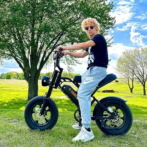 Tamobyke T16 Electric Bike for Teens & Childs, 1000W Motor 48V15.6Ah Removable Battery, 30MPH Off-Road Electric Bicycle,16"Fat Tire Ebike for Kids, 7-Speed,Dual Hydraulic Brakes, Fits Riders 4'5"-5'4" thumbnail 9