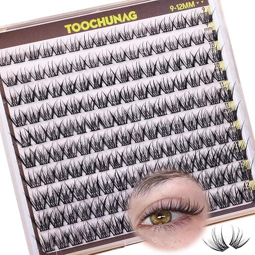 Fairy Lash Clusters 9-12mm Wispy Eyelash Clusters 160pcs Natural Cluster Eyelash Extensions CC Curve Individual Lashes Natural Look Short Thin Band Eyelashes Clusters by TOOCHUNAG thumbnail 5
