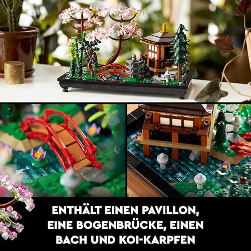 LEGO 10315 Icons Garten der Stille, botanical Zen-Garten-Set für Erwachsene mit Lotusblumen, anpassbare Schreibtisch-Dekoration, inspiriert von Japan, achtsames Geschenk für Frauen und Männer thumbnail 5