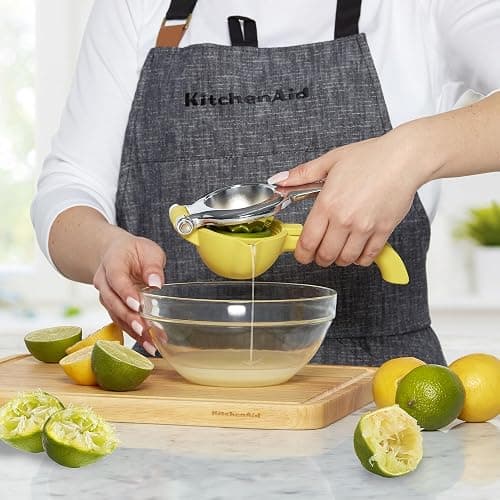 KitchenAid Citrus Juice Press Squeezer for Lemons and Limes with Seed Catcher and Pour Spout, Lemon, 8 Inch thumbnail 2