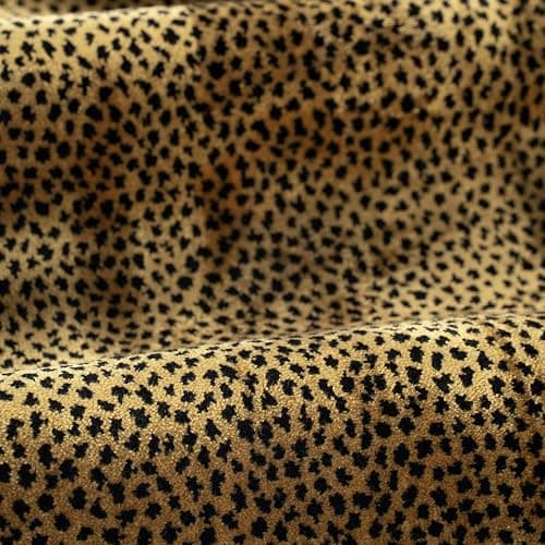 1pc luxury palace royal contemporary pillow cover, Leopard dot black and gold animal pattern single-sided high-precision jacquard velvet cutting process with zipper 18 x 18 inches (no pillow core) thumbnail 5