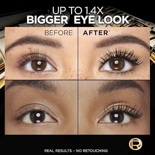 L'Oreal Paris Voluminous Panorama Mascara, Volumizing and Lengthening Mascara, Washable Longwear and Smudge Resistant Make Up, Blackest Black, 0.33 Fl Oz thumbnail 4