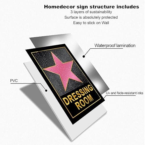 HK Studio Dressing Room Decor for Teen Girls 10" x 15" - Pink Star Y2K Room Decor Aesthetic thumbnail 6