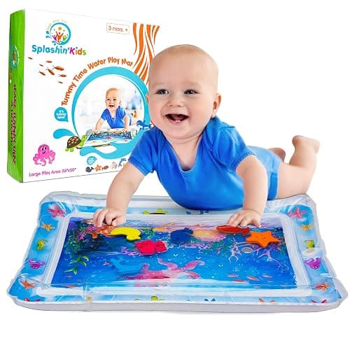 Splashin'kids Inflatable Tummy time Premium Water mat Infants and Toddlers is The Perfect Fun time Play Activity Center Your Baby's Stimulation Growth thumbnail 4