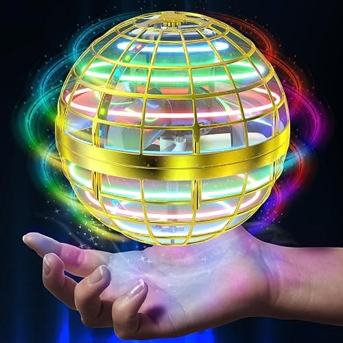 AMERFIST 2025 Flying Orb Ball Toy,Cosmic Globe Boomerang Hover Ball Galactic Fidget Spinner, Hand Drone Orbit, Cool Toys Gift for 6 7 8 9 10+ Year Old Boys Girls Teens Outdoor Toys(Golden) - Image 1