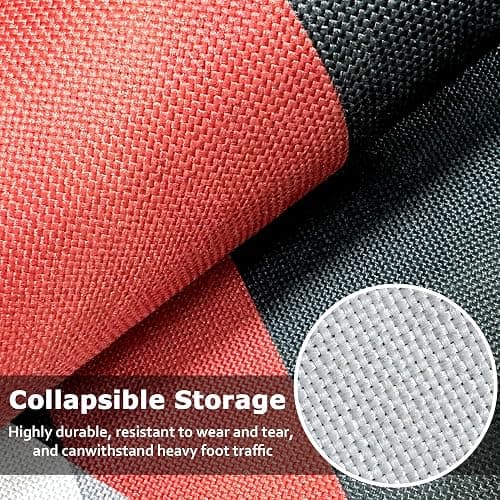 Classical Modern Black and Red Stripe Pattern Area Rug for Living Room 4x6 Outdoor Rug Non Slip&Non-Shedding Low Pile Indoor Large Carpets for Bedroom, Dining Room, Home Office, Bathroom thumbnail 4