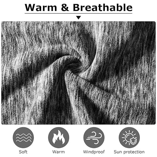 2 Pieces Winter Neck Warmer Gaiter Fleece Ski Neck Scarf Warm Windproof Balaclava Cold Weather Scarf Tube Cover Bandanas for Men Women Winter Motorcycle Skiing Running Cycling thumbnail 3