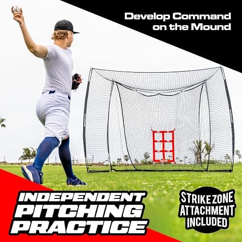 GoSports Baseball & Softball Portable Backstop Practice Net - 10 x 8 ft Hitting & Pitching Net for Backyard thumbnail 4