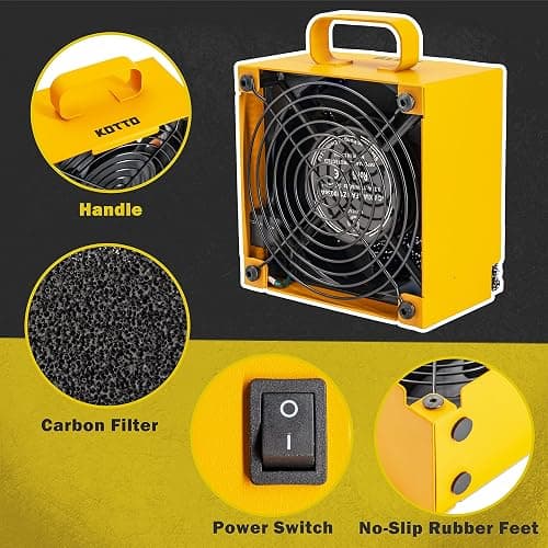 KOTTO Solder Smoke Absorber Remover Fume Extractor Smoke Prevention Absorber DIY Working Fan for Soldering Station (Yellow) thumbnail 2