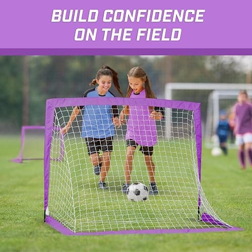 GoSports 4 x 3 ft Portable Soccer Goals for Kids - 13 Colors - Set of 2 Team Tone Pop Up Nets for Backyard thumbnail 5