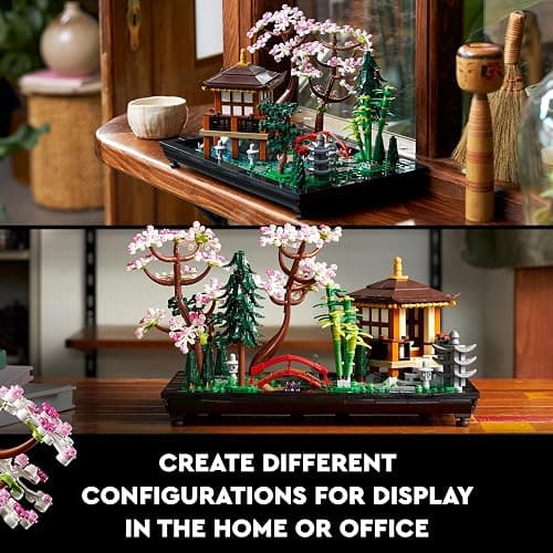 LEGO 10315 Icons Tranquil Garden, Botanical Zen Garden Kit for Adults with Lotus Flowers, Customisable Desk Decoration, Inspired by Japanese Traditions, Mindful Gardening Gift for Women, Men thumbnail 8
