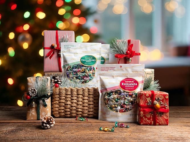 GLITTERATI Eleganza Assortment Italian Miniature Hard Candies, Individually Wrapped Gourmet Candy, Vegan, Gluten Free, Non-GMO, 5.5 Oz Bag, Approx. 150 Count thumbnail 4