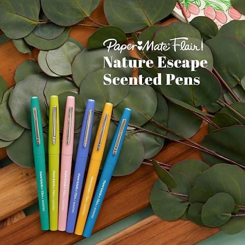Paper Mate Flair Nature Escape Scented Felt Tip Pens, Medium Point (0.7mm), Assorted Colors, 16 Count - Perfect for Journaling, Writing, Coloring, Teacher Supplies thumbnail 3