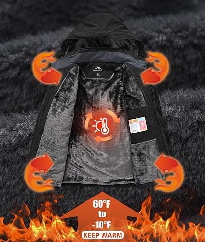 Buyboxs Mens Winter Snow Jacket Waterproof Ski Jackets Snowboard Rain Warm Coat Insulated Hood Fleece Lined thumbnail 3