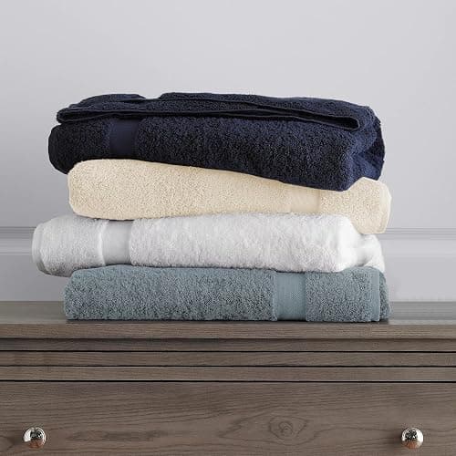 Delara 100% Organic Cotton Towels 650 GSM Plush Feather Touch Quick Dry Bath Towel, Pack of 4 GOTS Certified, Oeko-Tex Green Certified, Organic Cotton Bath Towel, 30"X58" thumbnail 6