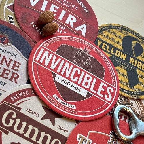 Arsenal Football Beer Mat Coasters - 8-Pack for Fans thumbnail 5
