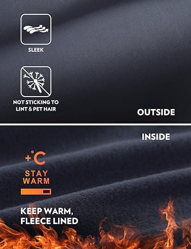 CRZ YOGA Fleece Lined Leggings 28'' - Thermal Casual Lounge Workout Yoga Womens Full Length Pants Winter Warm thumbnail 4