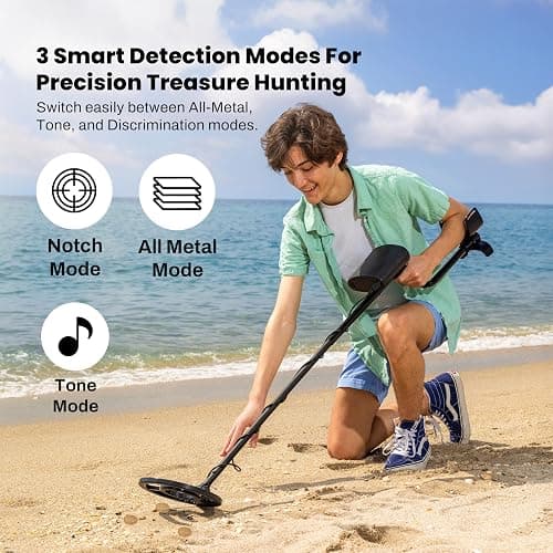 Bounty Hunter TK4 Tracker IV Metal Detector – All-Terrain Gold, Silver, Coin & Relic Finder with 8" Waterproof Coil, 3 Detection Modes – for Adults & Kids – Made in USA thumbnail 2