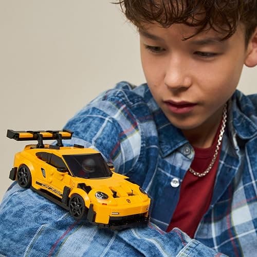LEGO Speed Champions Porsche 911 GT3 RS Super Car Toy - Car Model Kit with a Driver Minifigure - Birthday Gift for 9+ Year Old Boys - 77239 thumbnail 2