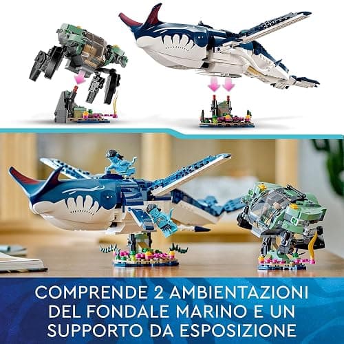 LEGO Avatar Tulkun Payakan e Crabsuit, Sottomarino e Animale Giocattolo di Pandora Simile alla Balena dal Film La Via dell'Acqua, Giochi d'Avventura per Bambini e Bambine da 10 Anni, Idea Regalo 75579 thumbnail 6