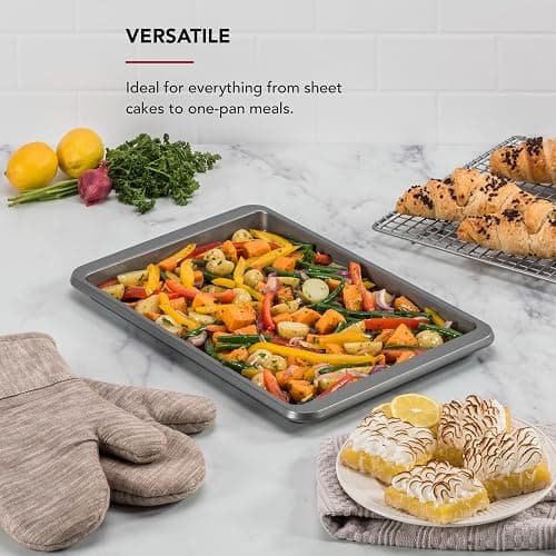 KitchenAid Premium Aluminized Steel Baking Sheet, Nonstick, 10x15 Inch, Contour Silver thumbnail 5