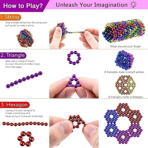 Desk Fidget Toys for Adults, Desk Fidgets Toys for Office Stress,Adults Beads Putty Toy 18+ Only(525PCS ,LargeSize) thumbnail 7