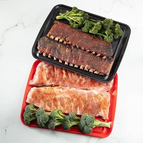 Cuisinart CPK-210 Grilling Prep and Serve Trays, Black and Red Large 18” x 14.5” thumbnail 2